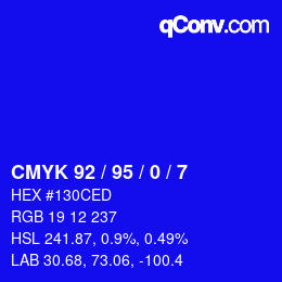 Color code: CMYK 92 / 95 / 0 / 7 | qconv.com