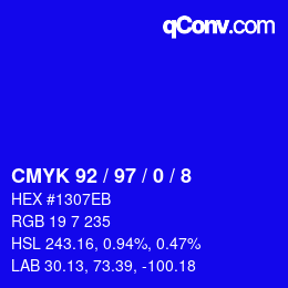カラーコード: CMYK 92 / 97 / 0 / 8 | qconv.com