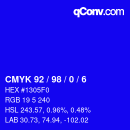 Color code: CMYK 92 / 98 / 0 / 6 | qconv.com