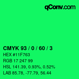 Color code: CMYK 93 / 0 / 60 / 3 | qconv.com