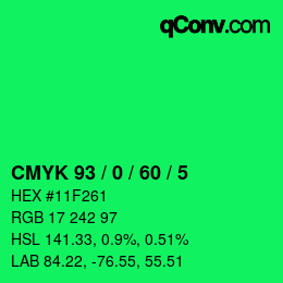 Color code: CMYK 93 / 0 / 60 / 5 | qconv.com