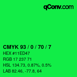 Color code: CMYK 93 / 0 / 70 / 7 | qconv.com