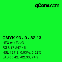 Color code: CMYK 93 / 0 / 82 / 3 | qconv.com