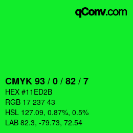 Color code: CMYK 93 / 0 / 82 / 7 | qconv.com