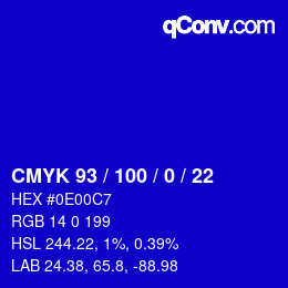 Color code: CMYK 93 / 100 / 0 / 22 | qconv.com