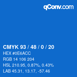 Color code: CMYK 93 / 48 / 0 / 20 | qconv.com