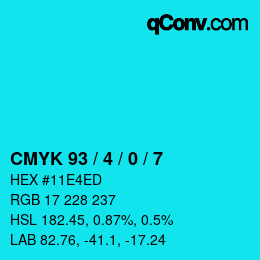 Color code: CMYK 93 / 4 / 0 / 7 | qconv.com