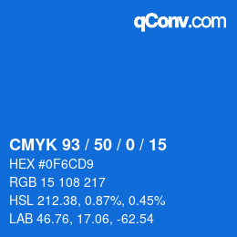 Color code: CMYK 93 / 50 / 0 / 15 | qconv.com