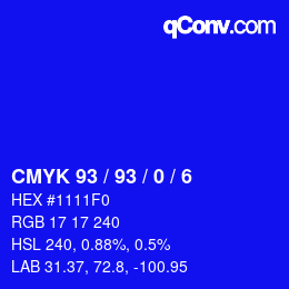 カラーコード: CMYK 93 / 93 / 0 / 6 | qconv.com
