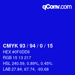 カラーコード: CMYK 93 / 94 / 0 / 15 | qconv.com