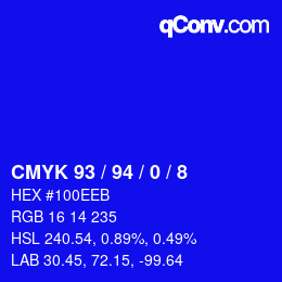 カラーコード: CMYK 93 / 94 / 0 / 8 | qconv.com