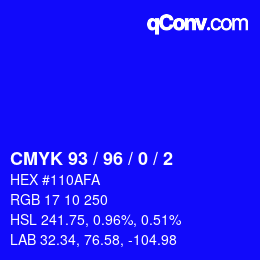Código de color: CMYK 93 / 96 / 0 / 2 | qconv.com
