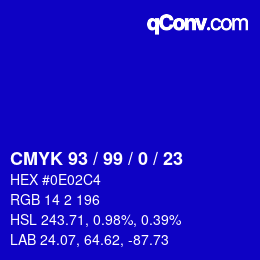 Color code: CMYK 93 / 99 / 0 / 23 | qconv.com