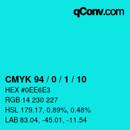 Color code: CMYK 94 / 0 / 1 / 10 | qconv.com