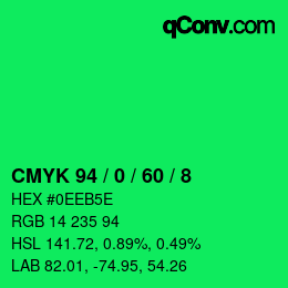 Color code: CMYK 94 / 0 / 60 / 8 | qconv.com