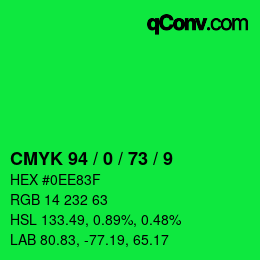 Color code: CMYK 94 / 0 / 73 / 9 | qconv.com