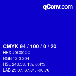 Color code: CMYK 94 / 100 / 0 / 20 | qconv.com