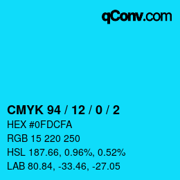 Color code: CMYK 94 / 12 / 0 / 2 | qconv.com