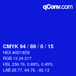 Color code: CMYK 94 / 89 / 0 / 15 | qconv.com