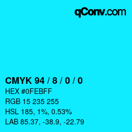 Color code: CMYK 94 / 8 / 0 / 0 | qconv.com
