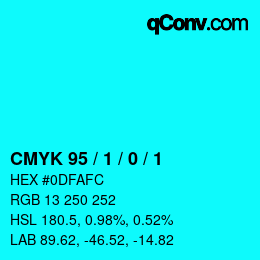 Color code: CMYK 95 / 1 / 0 / 1 | qconv.com