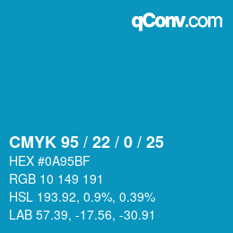 Color code: CMYK 95 / 22 / 0 / 25 | qconv.com