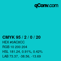 Color code: CMYK 95 / 2 / 0 / 20 | qconv.com