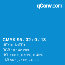 Color code: CMYK 95 / 32 / 0 / 18 | qconv.com