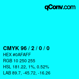 Color code: CMYK 96 / 2 / 0 / 0 | qconv.com