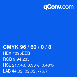 Color code: CMYK 96 / 60 / 0 / 8 | qconv.com