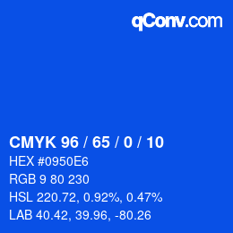 Color code: CMYK 96 / 65 / 0 / 10 | qconv.com