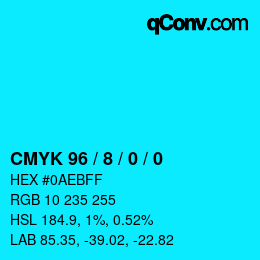 Color code: CMYK 96 / 8 / 0 / 0 | qconv.com