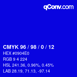Color code: CMYK 96 / 98 / 0 / 12 | qconv.com
