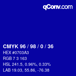 Color code: CMYK 96 / 98 / 0 / 36 | qconv.com