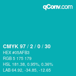 Color code: CMYK 97 / 2 / 0 / 30 | qconv.com