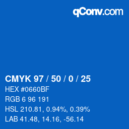 Color code: CMYK 97 / 50 / 0 / 25 | qconv.com