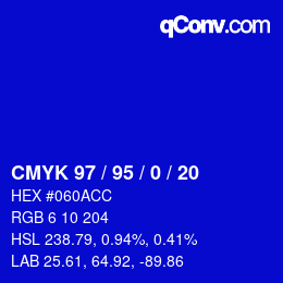 Color code: CMYK 97 / 95 / 0 / 20 | qconv.com