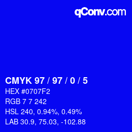 Color code: CMYK 97 / 97 / 0 / 5 | qconv.com