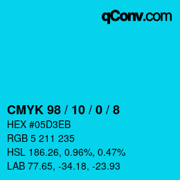Color code: CMYK 98 / 10 / 0 / 8 | qconv.com