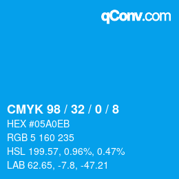Color code: CMYK 98 / 32 / 0 / 8 | qconv.com