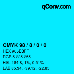 Color code: CMYK 98 / 8 / 0 / 0 | qconv.com