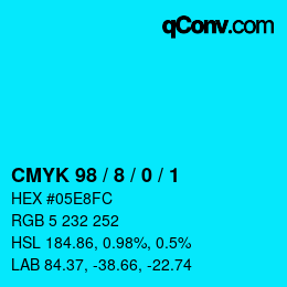 Color code: CMYK 98 / 8 / 0 / 1 | qconv.com