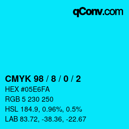 Color code: CMYK 98 / 8 / 0 / 2 | qconv.com