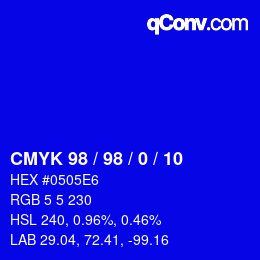 Farbcode: CMYK 98 / 98 / 0 / 10 | qconv.com