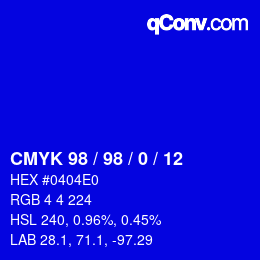 Color code: CMYK 98 / 98 / 0 / 12 | qconv.com