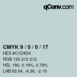 カラーコード: CMYK 9 / 0 / 0 / 17 | qconv.com