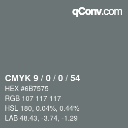 カラーコード: CMYK 9 / 0 / 0 / 54 | qconv.com