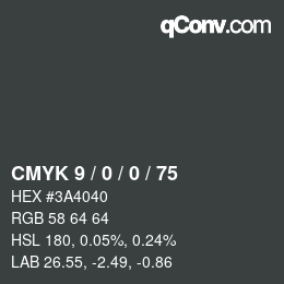 Color code: CMYK 9 / 0 / 0 / 75 | qconv.com