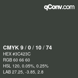 Color code: CMYK 9 / 0 / 10 / 74 | qconv.com