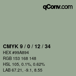 Código de color: CMYK 9 / 0 / 12 / 34 | qconv.com